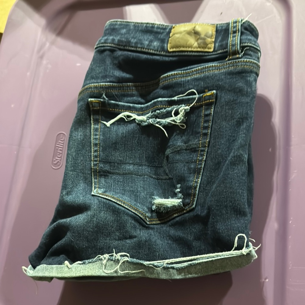 Distressed Denim Shorts